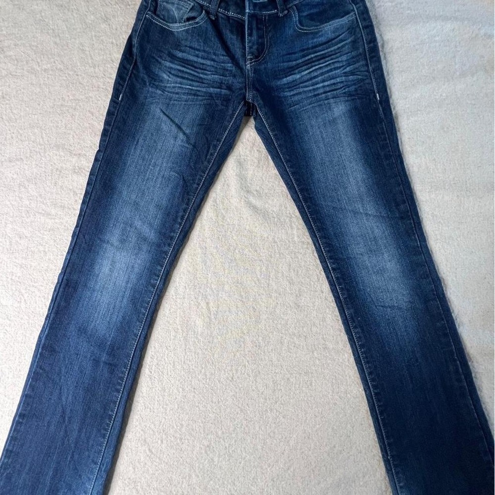 NV Navy Blue Low Rise Skinny Jeans Size 3 Dark Wash Denim RN 121723